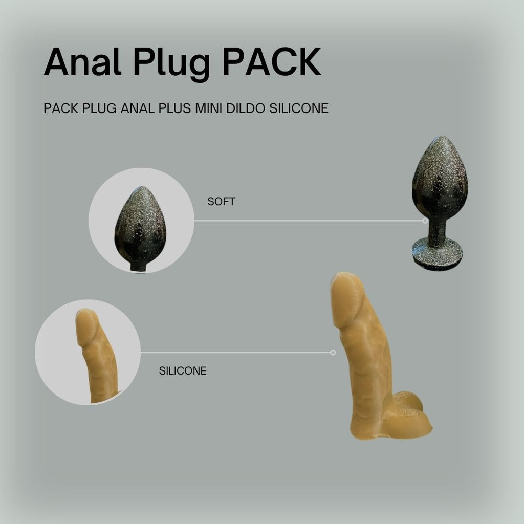 Pack Découverte : Plug Anal & Mini Dildo en Silicone