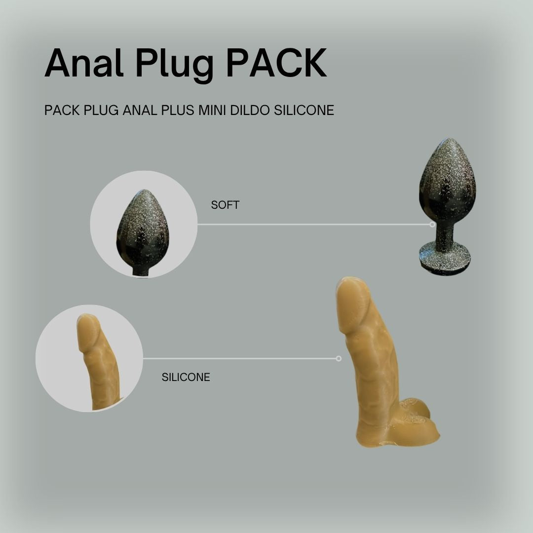Pack Découverte : Plug Anal & Mini Dildo en Silicone