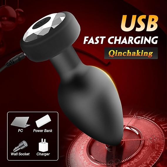 SilkPlug™ Vibrant – Plug Anal Massant en Silicone Premium (Télécommande Incluse)